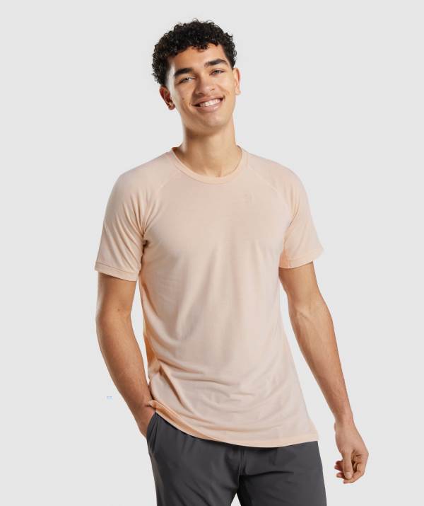 Panske Tricka Gymshark Studio Amplify Nachový Ruzove | GH7809542